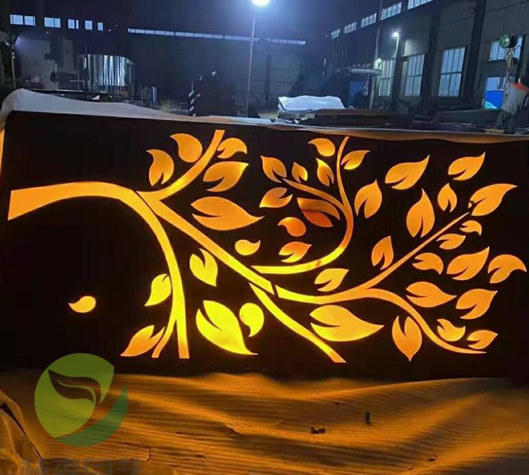 定日耐候钢板灯箱